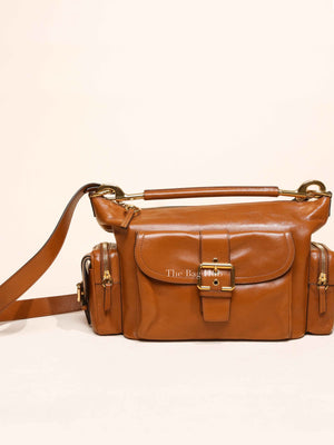 Chloe Clay Brown Buffalo Leather Double Carry Medium Bag