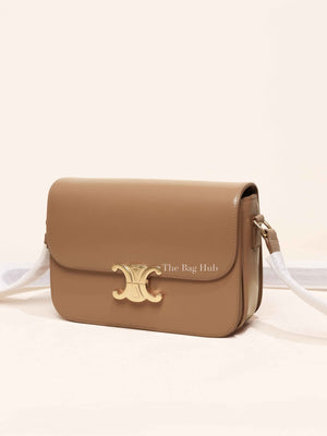 Celine Bronze Leather Classic Triomphe Shoulder Bag