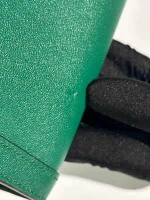 Gucci Green Leather Diana Bamboo Small Tote Bag