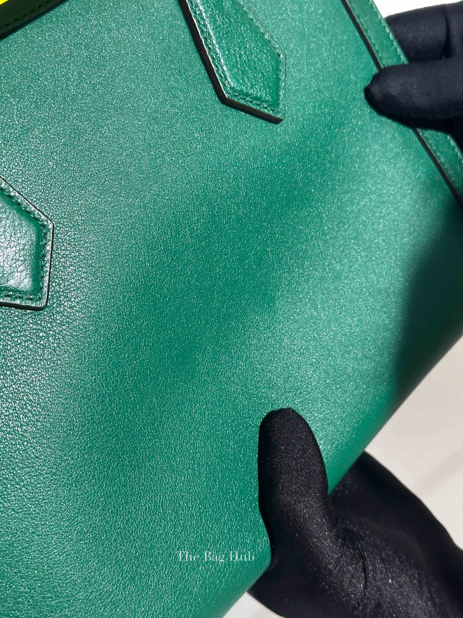 Gucci Green Leather Diana Bamboo Small Tote Bag