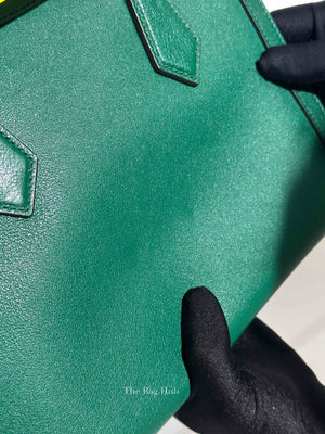 Gucci Green Leather Diana Bamboo Small Tote Bag