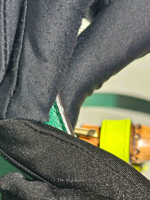 Gucci Green Leather Diana Bamboo Small Tote Bag