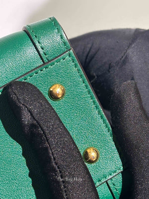 Gucci Green Leather Diana Bamboo Small Tote Bag
