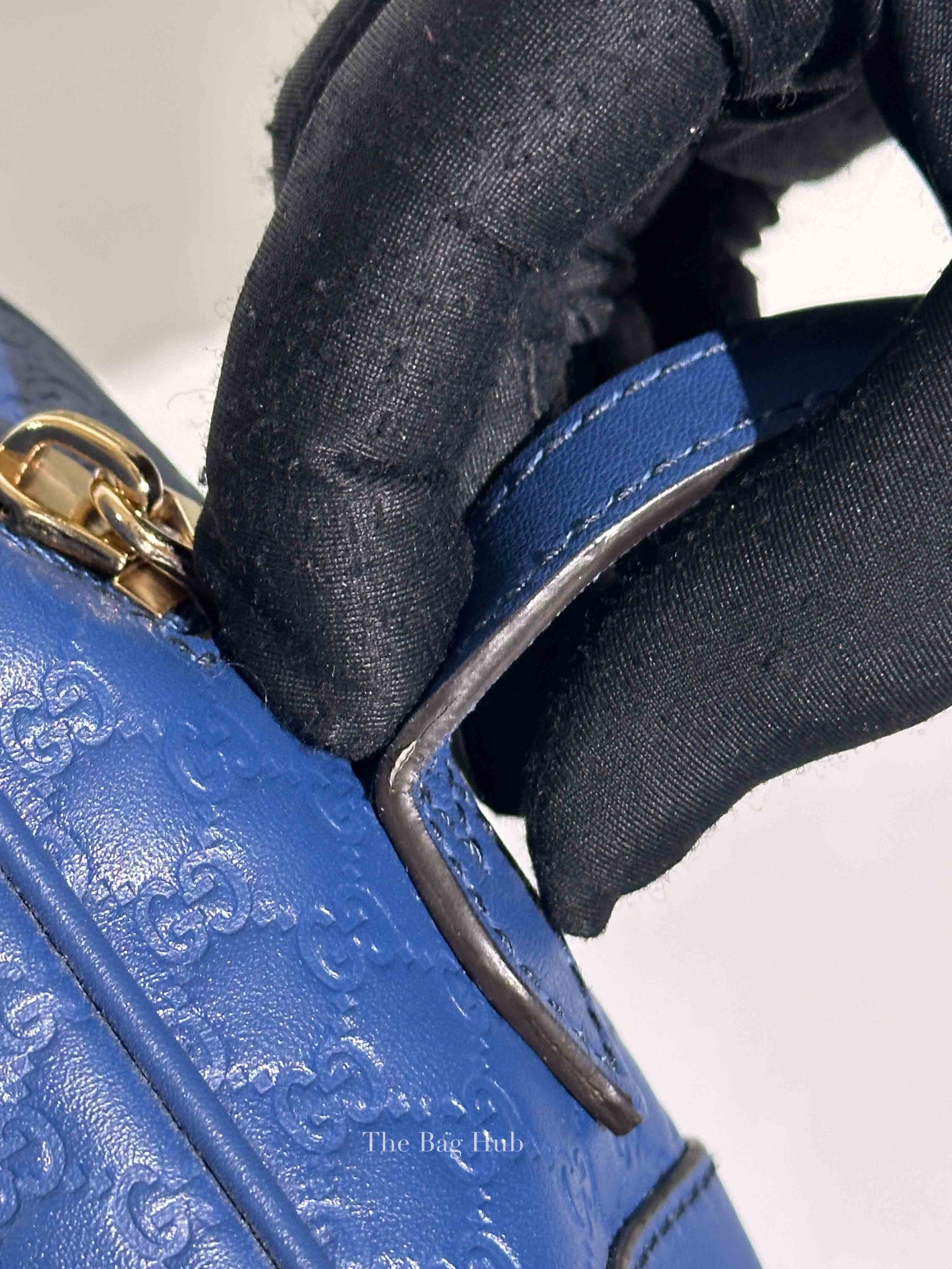 Gucci Blue Soft Microguccissima Mini Bree Camera Bag