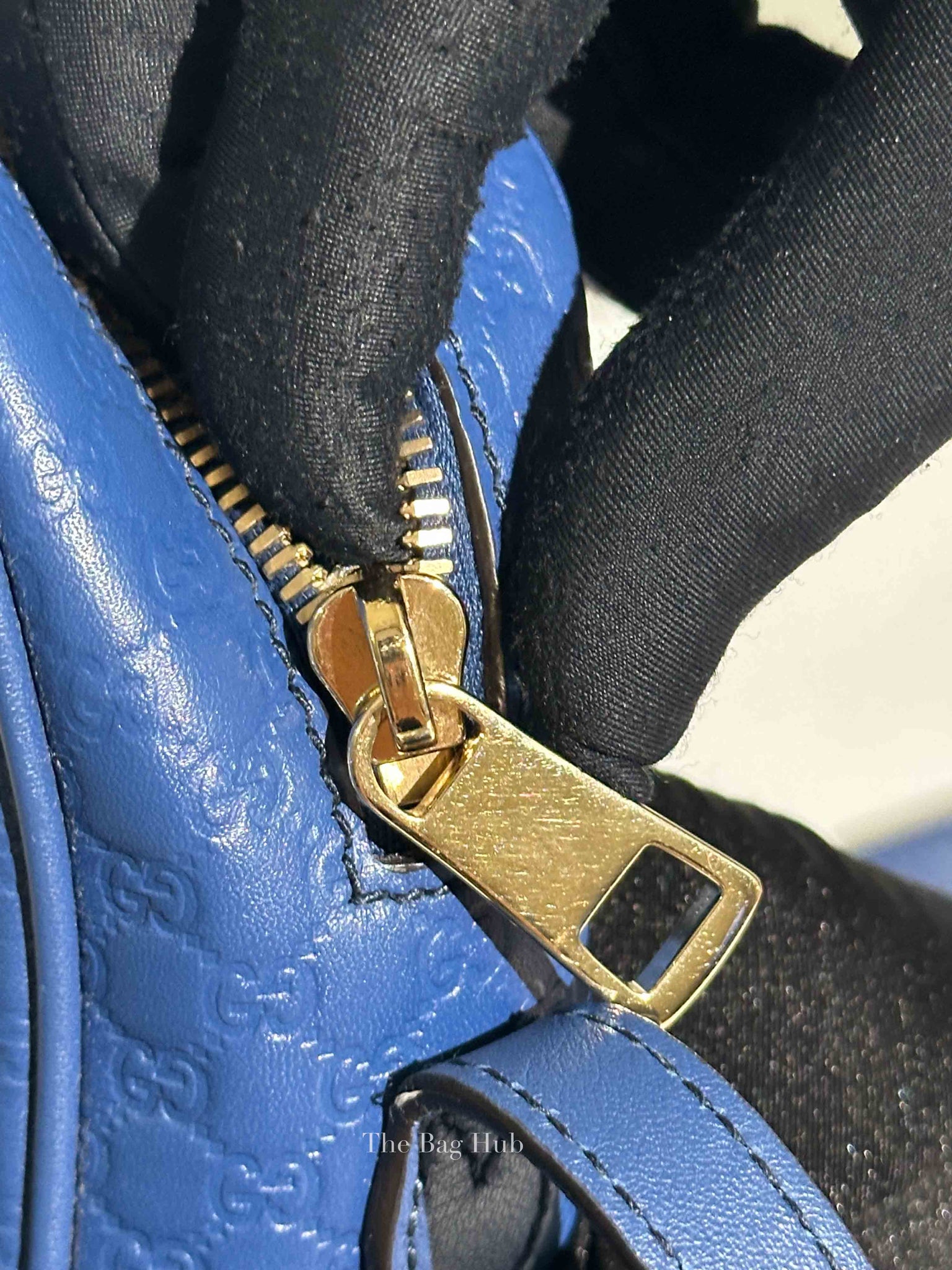 Gucci Blue Soft Microguccissima Mini Bree Camera Bag