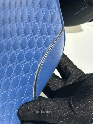 Gucci Blue Soft Microguccissima Mini Bree Camera Bag