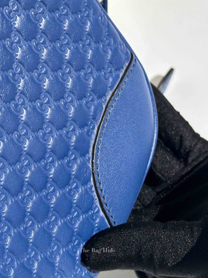 Gucci Blue Soft Microguccissima Mini Bree Camera Bag