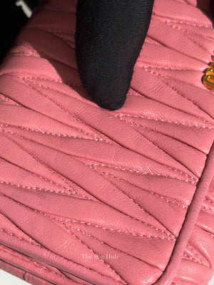 Miu Miu Geranio Leather Matelasse Long Walllet