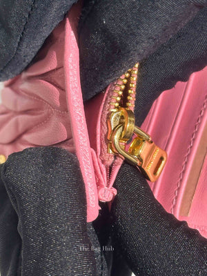 Miu Miu Geranio Leather Matelasse Long Walllet