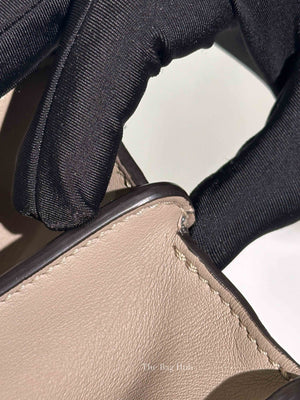 Fendi Dove Gray Bi-Color Calfskin Plexiglass Small Peekaboo I SEE U Satchel Small Bag