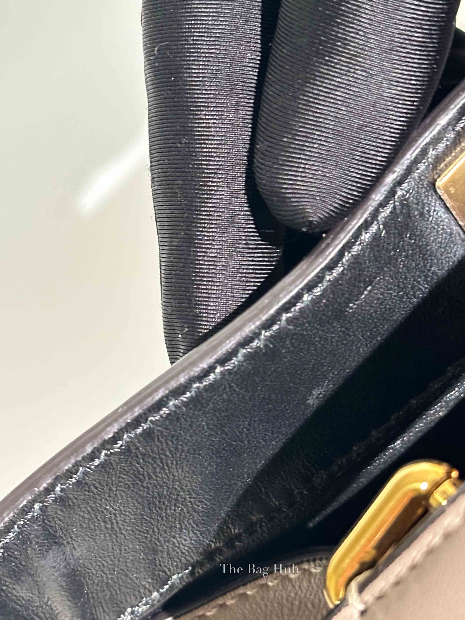 Fendi Dove Gray Bi-Color Calfskin Plexiglass Small Peekaboo I SEE U Satchel Small Bag