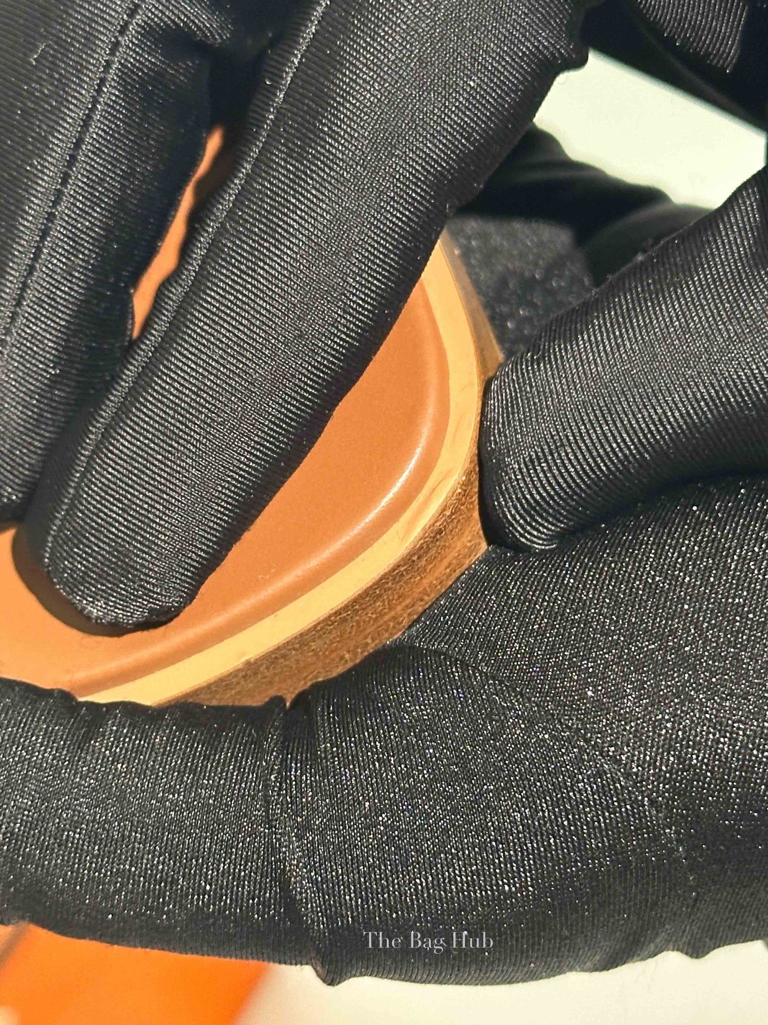 Hermes Gold Leather Oran Sandals Size 39.5