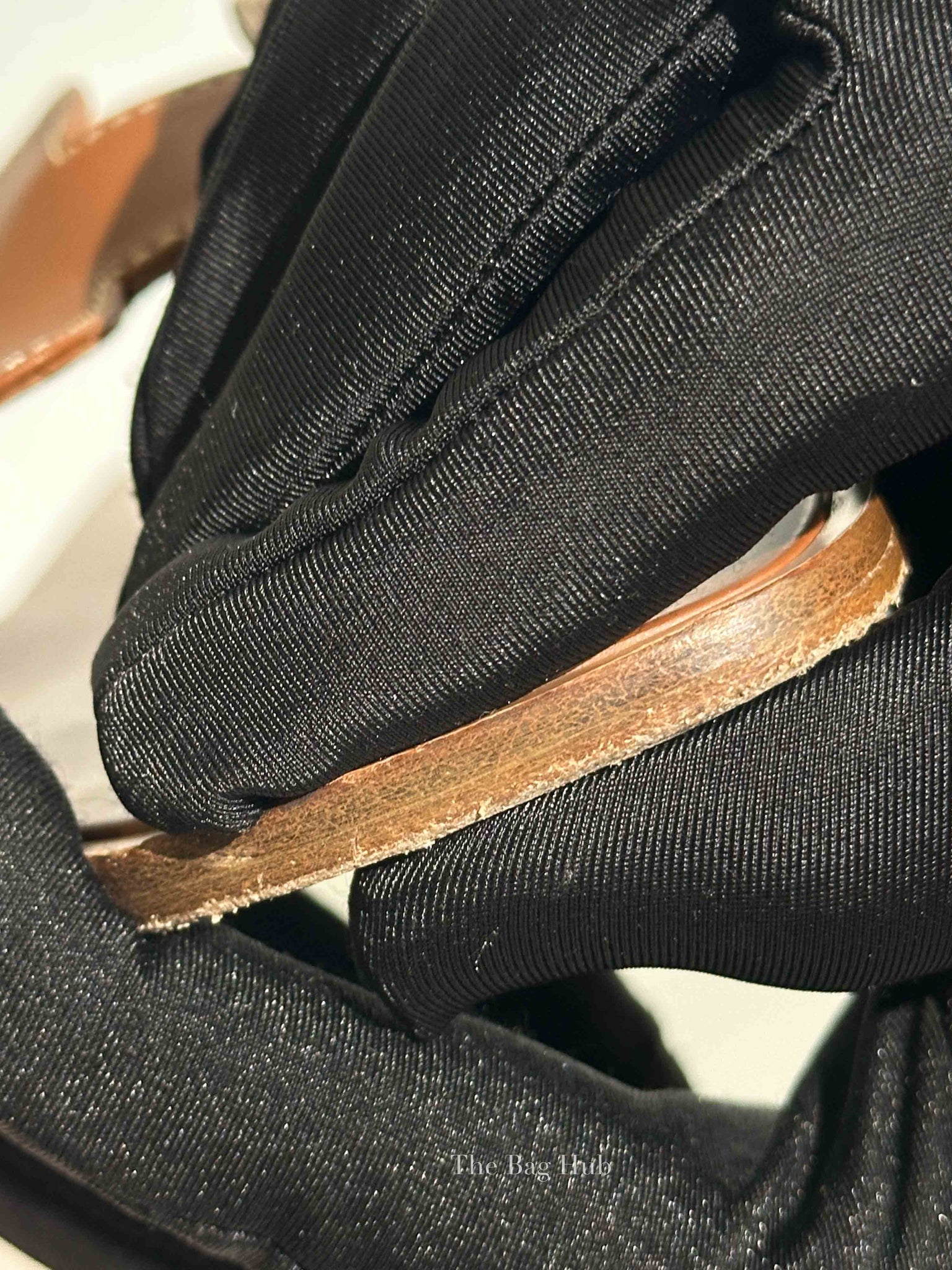 Hermes Gold Leather Oran Sandals Size 39.5