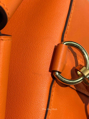 Hermes Orange Swift Leather Toolbox 26 Bag PHW