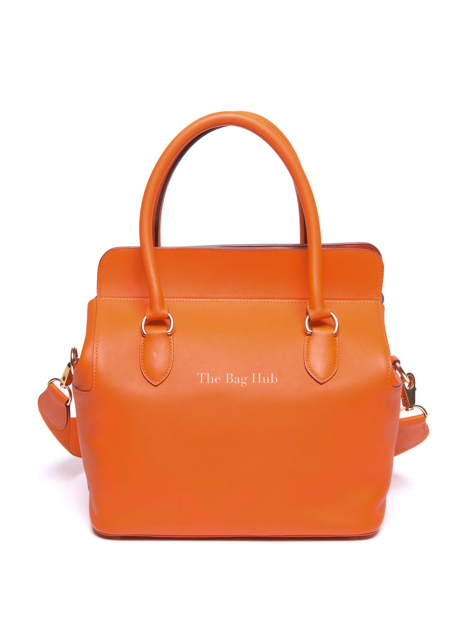 Hermes Orange Swift Leather Toolbox 26 Bag PHW
