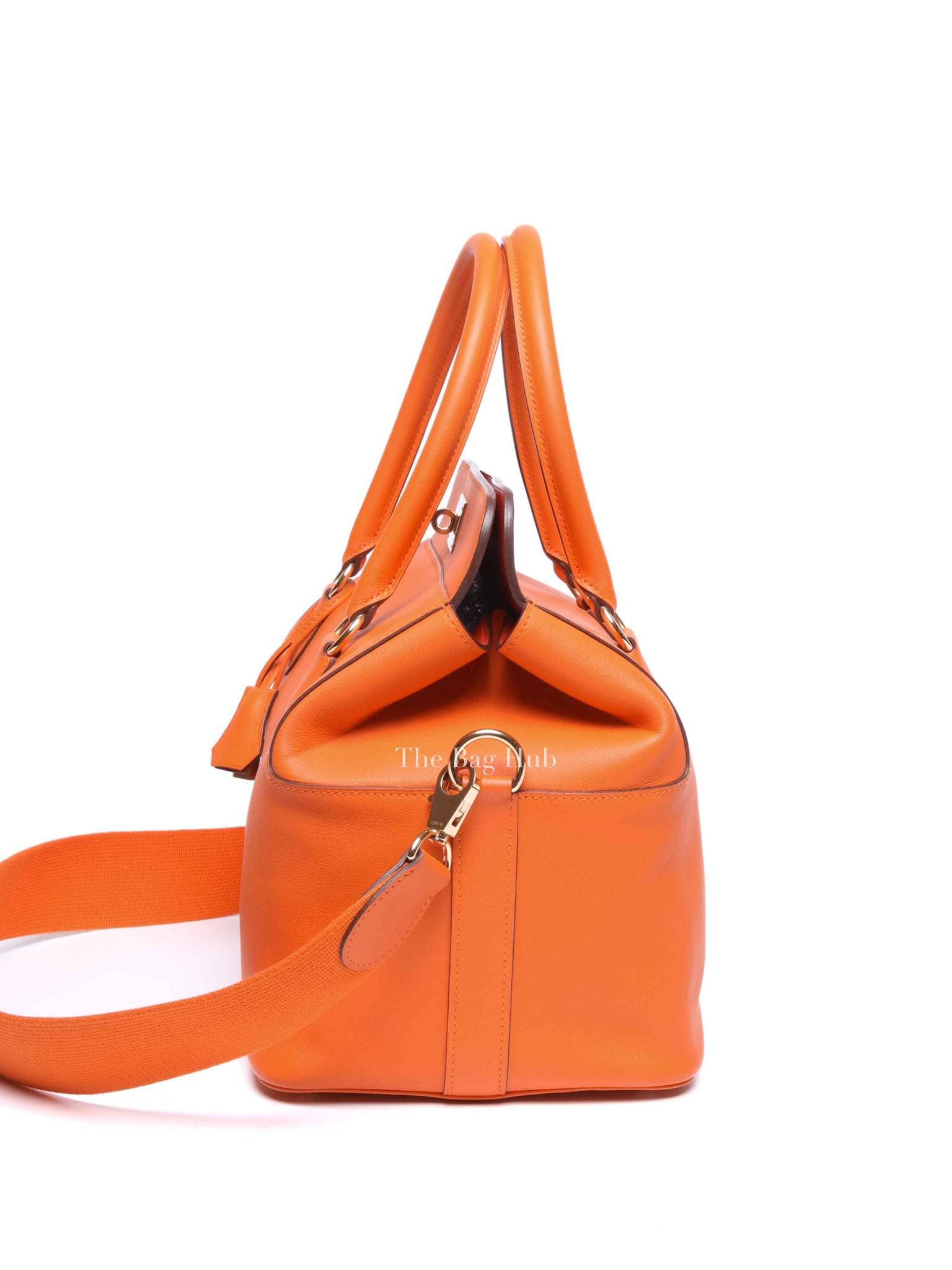 Hermes Orange Swift Leather Toolbox 26 Bag PHW