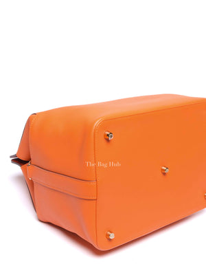 Hermes Orange Swift Leather Toolbox 26 Bag PHW