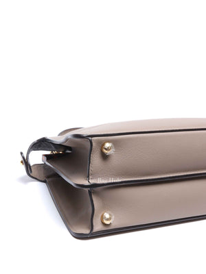 Fendi Dove Gray Bi-Color Calfskin Plexiglass Small Peekaboo I SEE U Satchel Small Bag