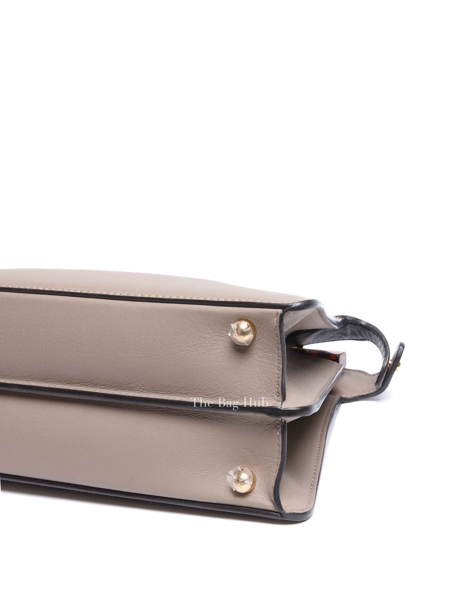 Fendi Dove Gray Bi-Color Calfskin Plexiglass Small Peekaboo I SEE U Satchel Small Bag