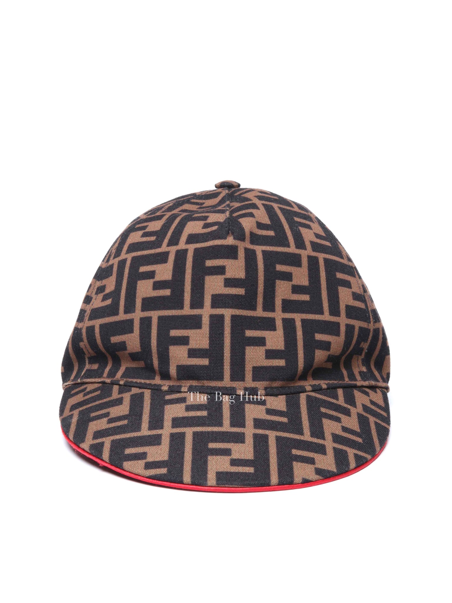 Fendi Brown FF Jacquard Fabric Baseball Cap