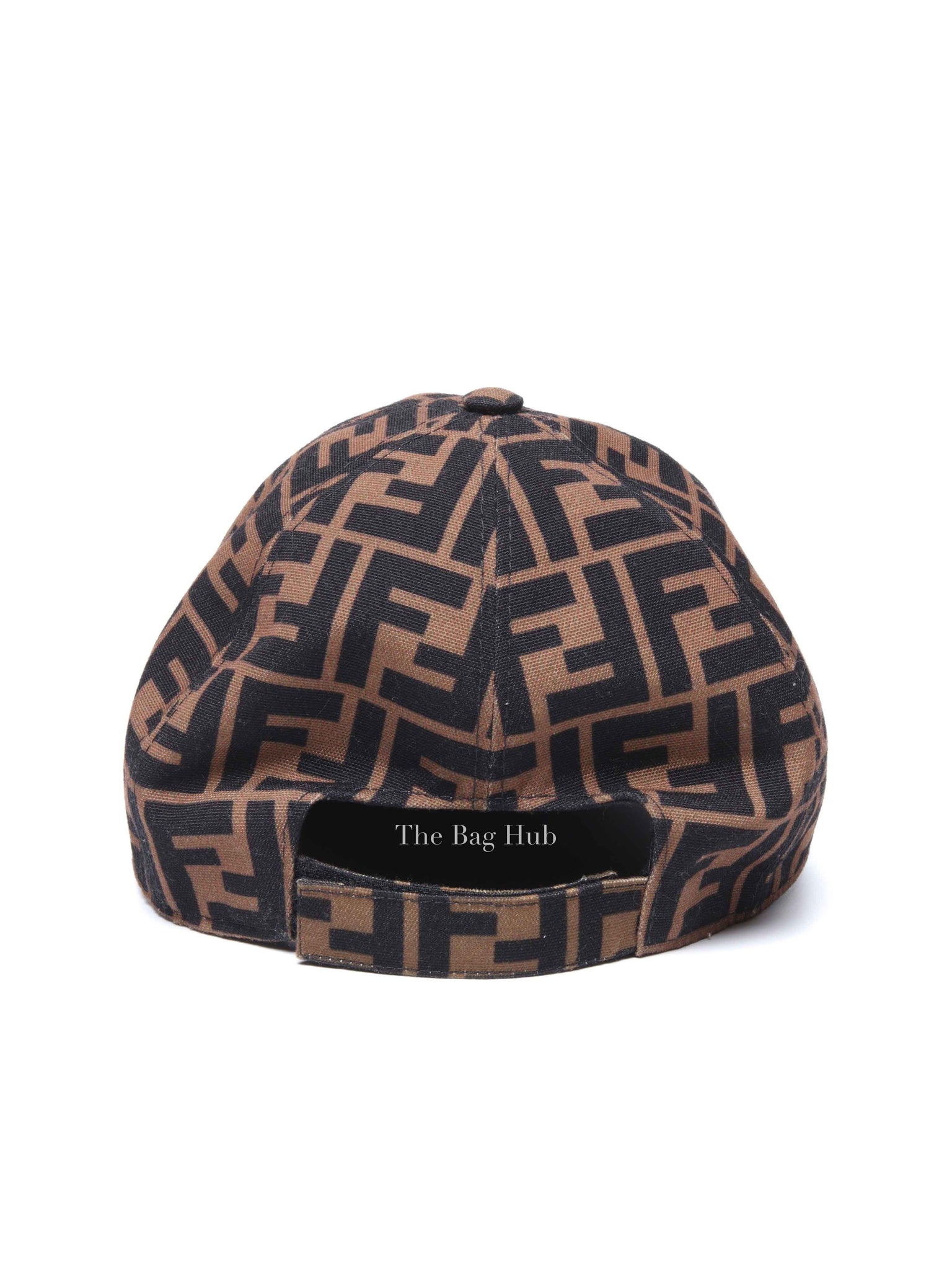 Fendi Brown FF Jacquard Fabric Baseball Cap