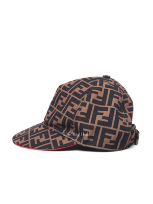 Fendi Brown FF Jacquard Fabric Baseball Cap