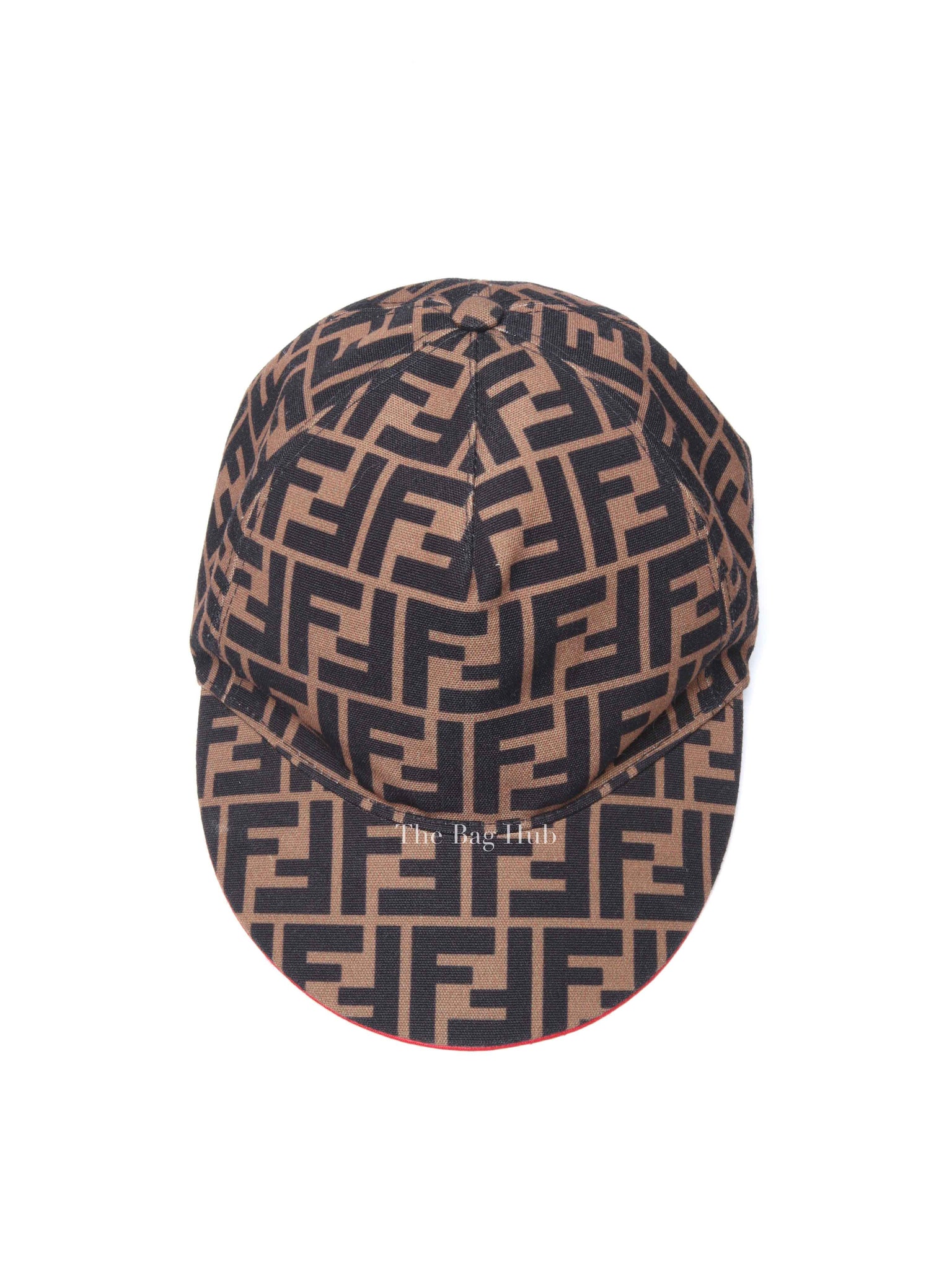 Fendi Brown FF Jacquard Fabric Baseball Cap