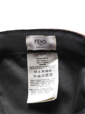 Fendi Brown FF Jacquard Fabric Baseball Cap