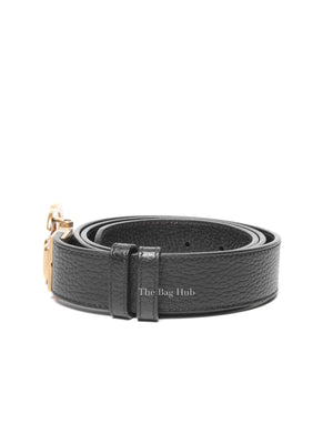 Gucci Black Leather Reversible GG Marmont Belt GHW 90/36