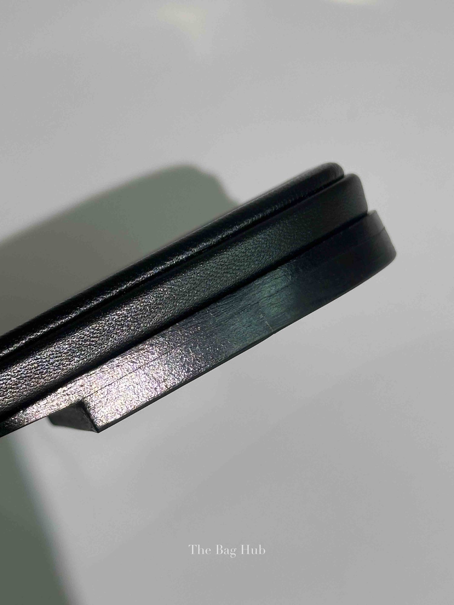 Valentino Garavani Black Leather Roman Stud Slides Size 37