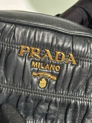 Prada Black Nappa Gaufre Bandoliera Bag 1BH112