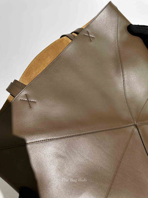 Loewe Umber Shiny Calfskin XL Puzzle Fold Tote Bag