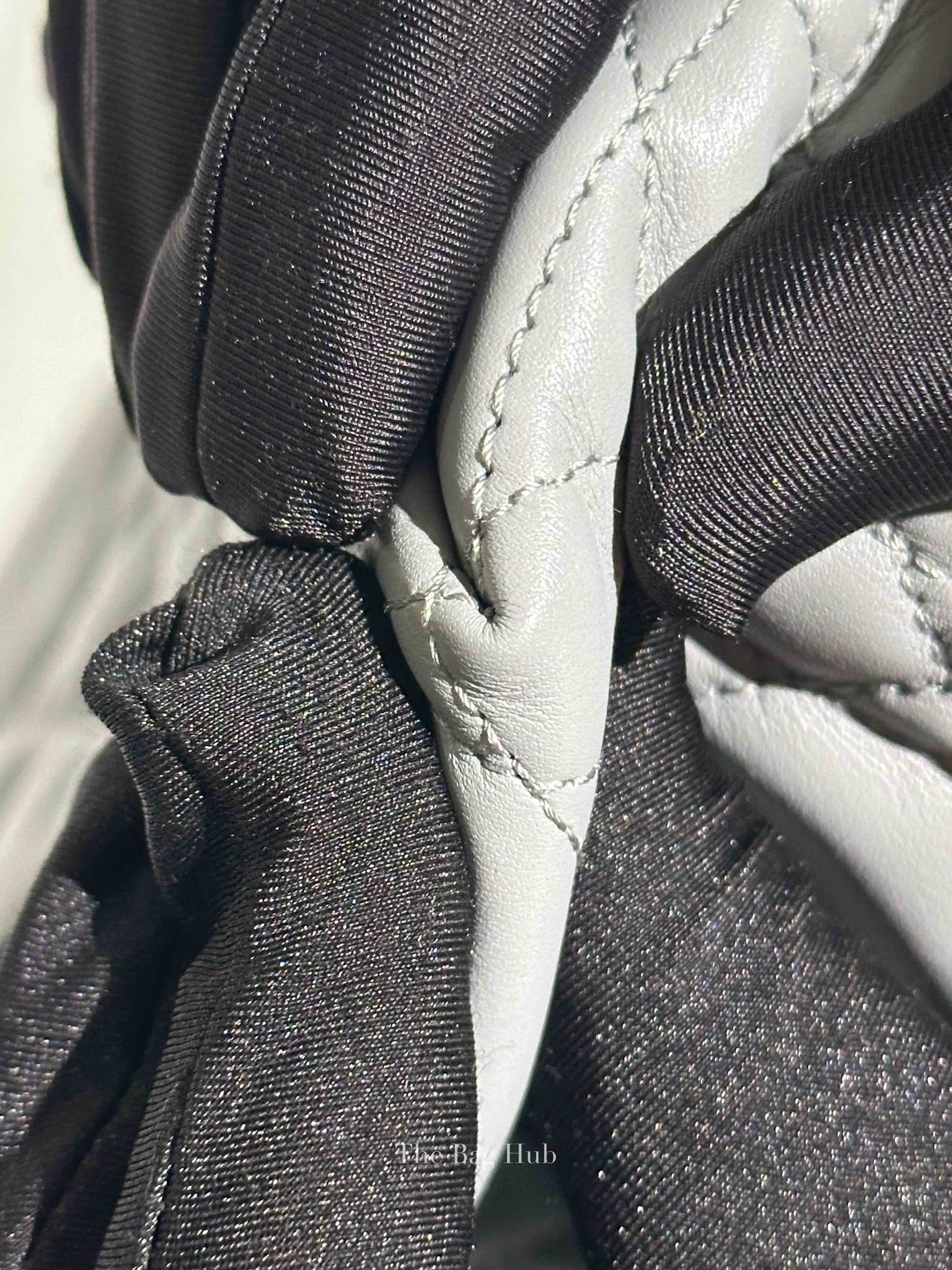 Dior Stone Gray Macrocannage Calfskin Medium Dior Toujours Vertical Tote Bag