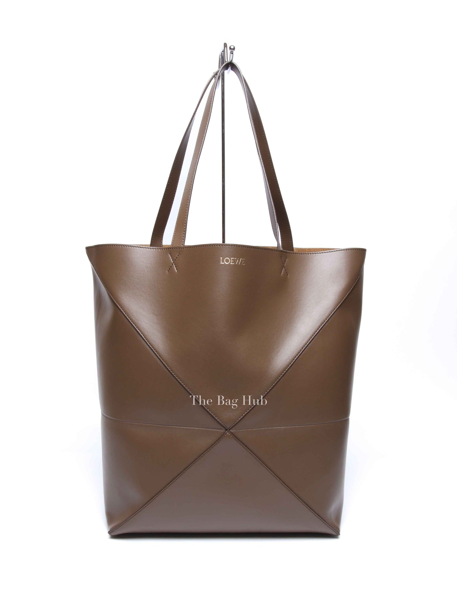 Loewe Umber Shiny Calfskin XL Puzzle Fold Tote Bag