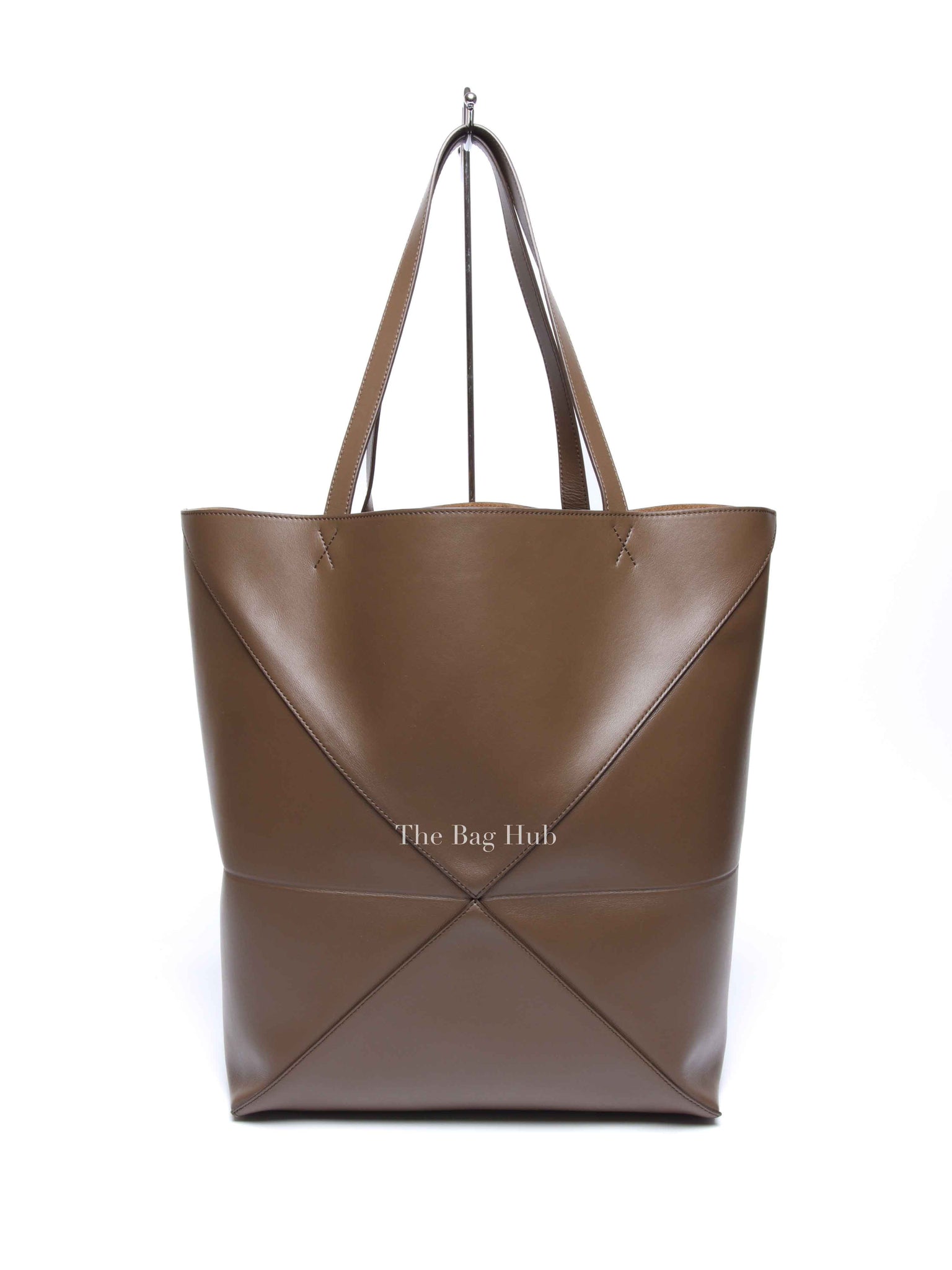 Loewe Umber Shiny Calfskin XL Puzzle Fold Tote Bag