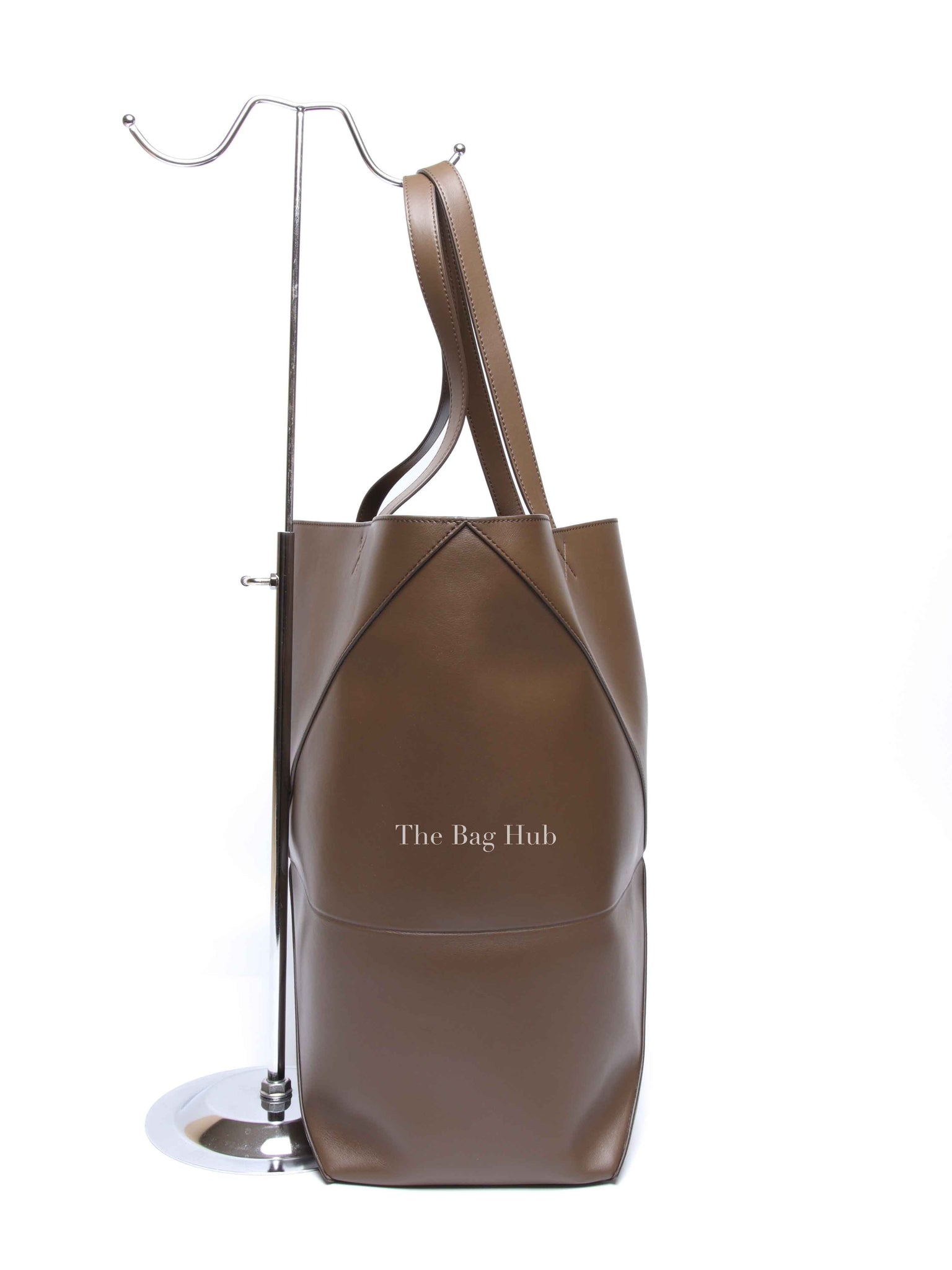 Loewe Umber Shiny Calfskin XL Puzzle Fold Tote Bag