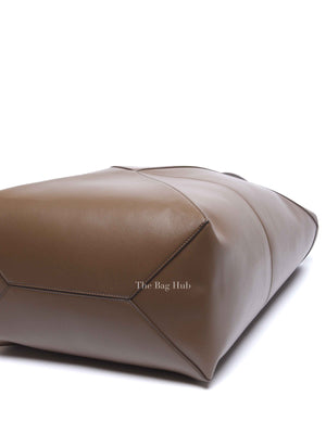 Loewe Umber Shiny Calfskin XL Puzzle Fold Tote Bag
