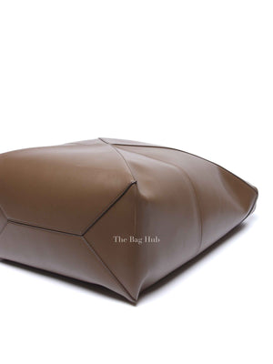 Loewe Umber Shiny Calfskin XL Puzzle Fold Tote Bag