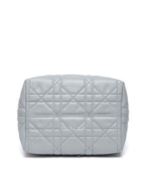 Dior Stone Gray Macrocannage Calfskin Medium Dior Toujours Vertical Tote Bag
