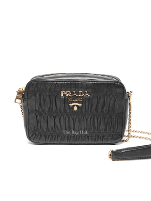Prada Black Nappa Gaufre Bandoliera Bag 1BH112