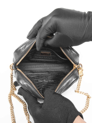 Prada Black Nappa Gaufre Bandoliera Bag 1BH112