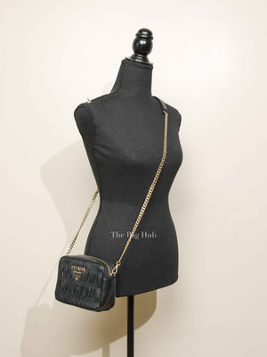 Prada Black Nappa Gaufre Bandoliera Bag 1BH112