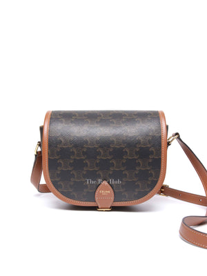 Celine Tan Triomphe Canvas Folco Medium Shoulder Bag