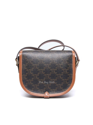 Celine Tan Triomphe Canvas Folco Medium Shoulder Bag