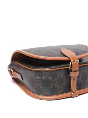 Celine Tan Triomphe Canvas Folco Medium Shoulder Bag