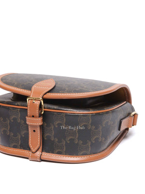 Celine Tan Triomphe Canvas Folco Medium Shoulder Bag