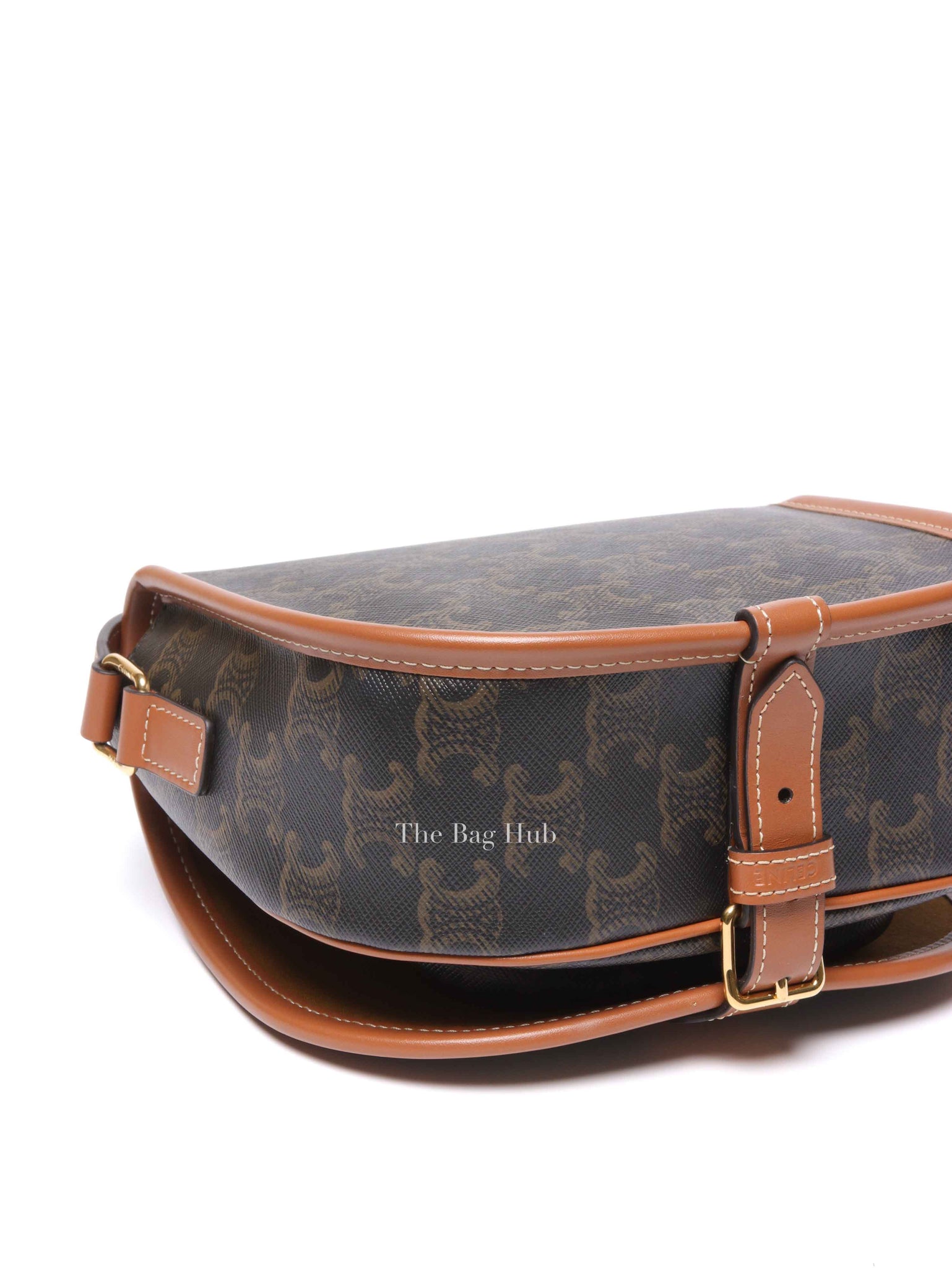 Celine Tan Triomphe Canvas Folco Medium Shoulder Bag
