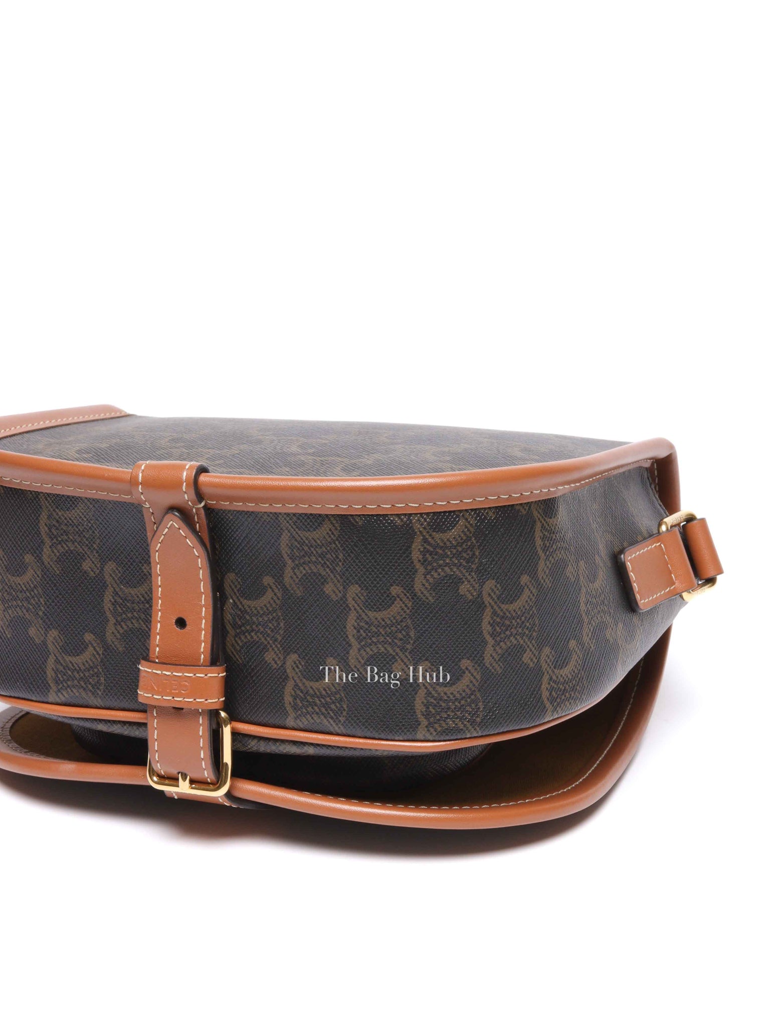 Celine Tan Triomphe Canvas Folco Medium Shoulder Bag