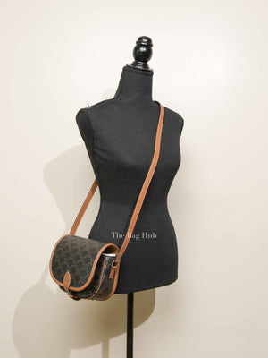Celine Tan Triomphe Canvas Folco Medium Shoulder Bag