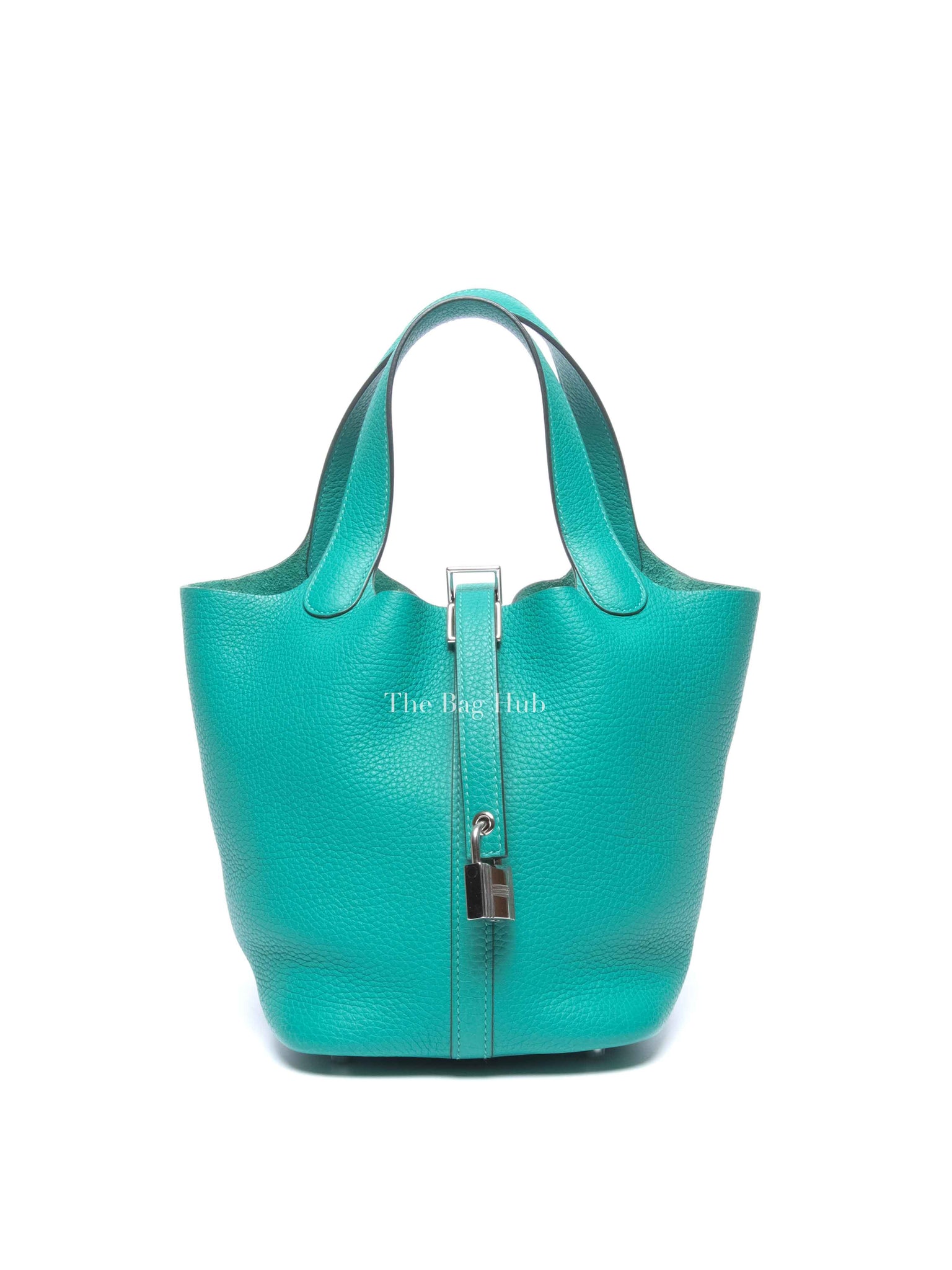 Hermes Vert Taurillon Clemence Picotin 18 Bag PHW